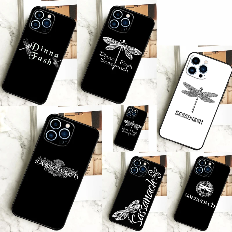 Outlander Sassenach Dragonfly Case For iPhone 16 15 14 13 12 11 Pro Max X XR XS 7 8 Plus 12 13 Mini Bumper Cover