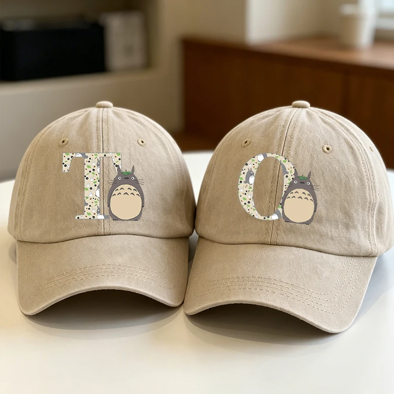 

Totoro Washed Baseball Hat Man Woman Commuting Cap Cartoon Sunshade Sunscreen Hats Adult Daily Baseball Cap Street Hip-hop Caps