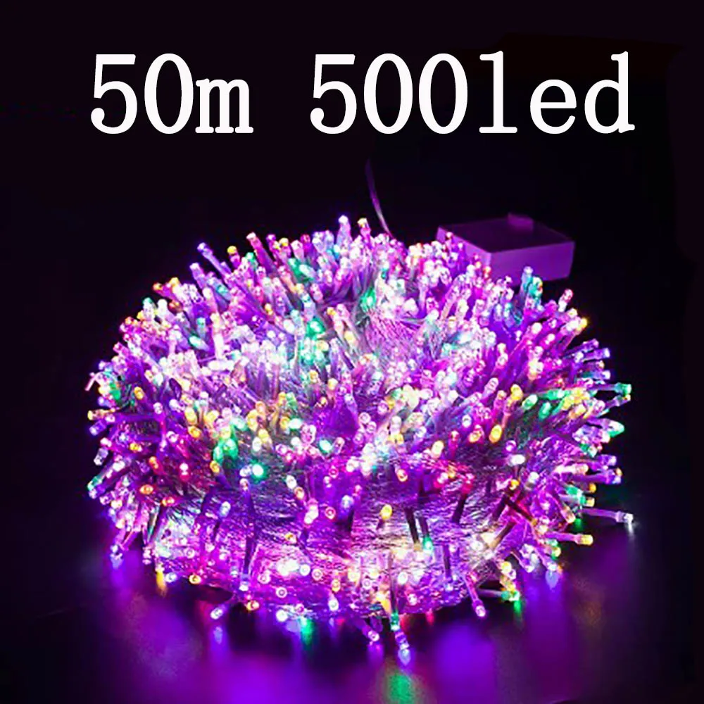 

220v 50m 500led Xmas Outdoor christmas light led string lights Luces Decoracion fairy light holiday lights lighting tree garland