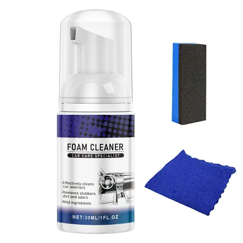 

Car Interior Cleaner Versatile Car Interior Spray Cleaner With Rich Foam Fabrics Leather Rubber Foam Cleaner Stain Remover For