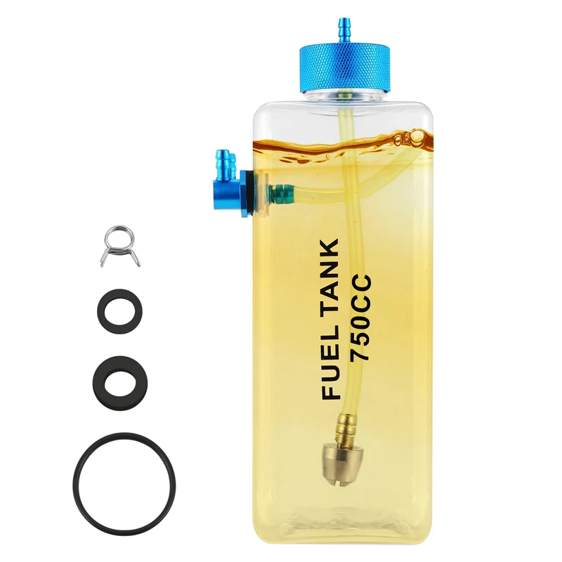 AS96-Serbatoio carburante Benzina Bottiglia di plastica trasparente CNC per aereo RC a gas e Nitro