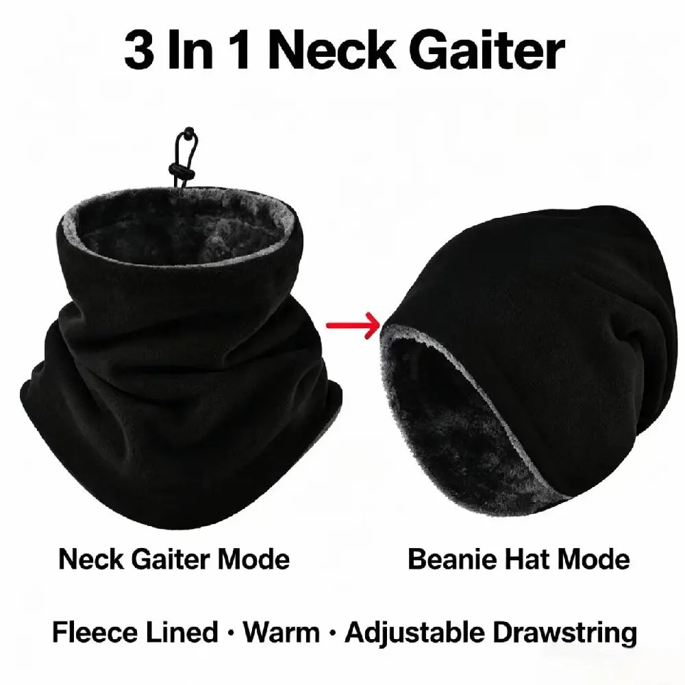 Winter MotorcycleWarm Mask Men Women Fleece Neck Outdoor Warmer Windproof Scarf Camping Hiking Balaclava Cycling Face Mask