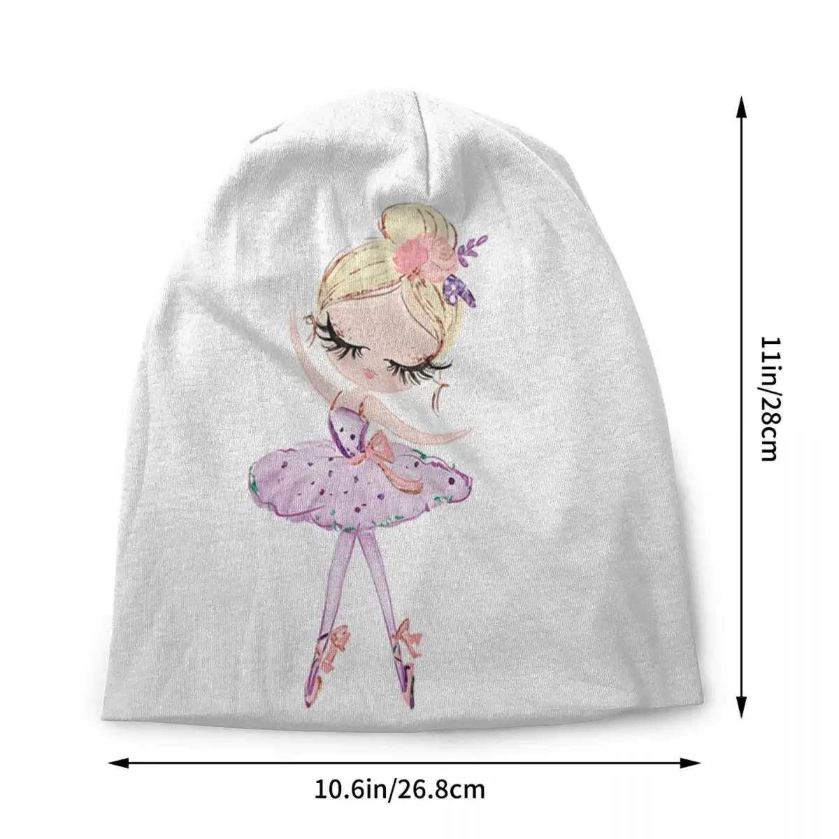 Pink Ballet Girl Bonnet Hats Fashion Knit Hat For Men Women Autumn Winter Warm Cartoon Ballerina Dancer Skullies Beanies Caps