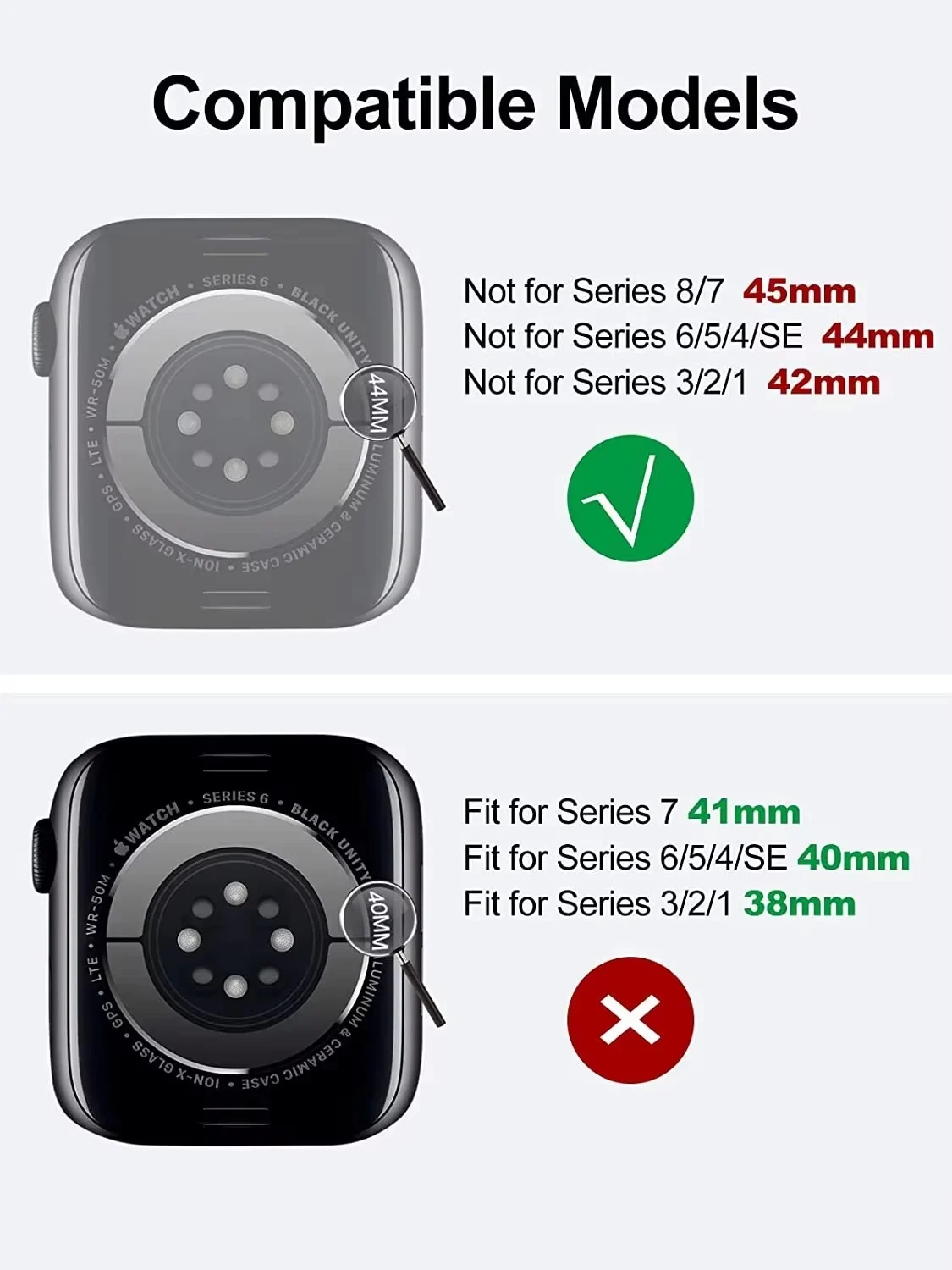 NEWDERY 2pcs TPU Sport Band for Apple Watch Series 10/9/SE 2/Apple Watch S8‌‌ Silicone Bracelet 42/44/45MM