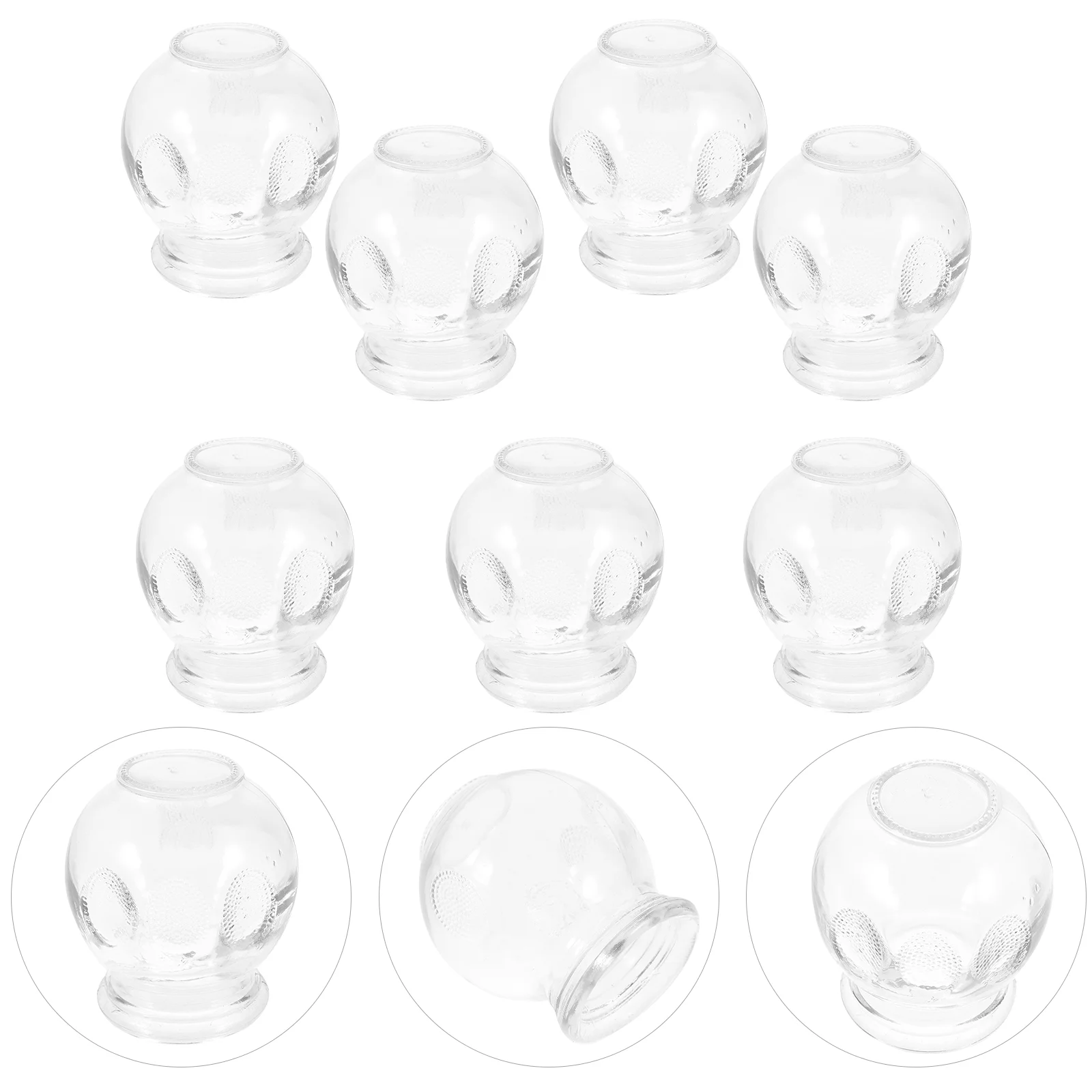 

7 Pcs Glass Cupping Vacuum Suction for Body Jars Professional Therapy Supply Cups Face Care Chinese Kit