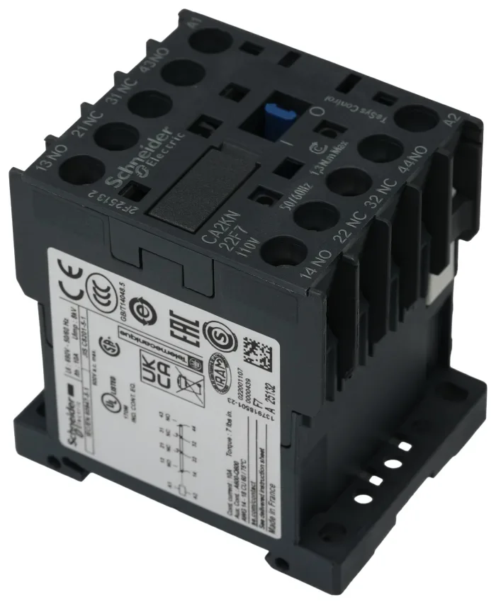 CA2KN22F7 Control Relay, 4P(2NO+2NC), 690V, 110V AC standard coil