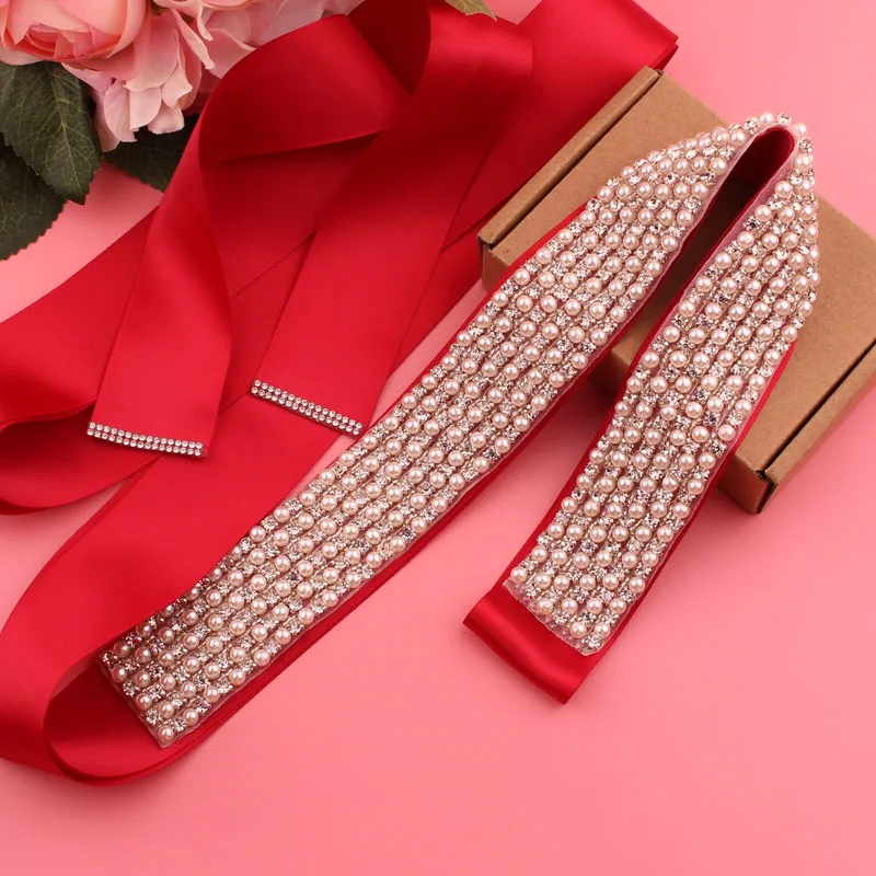 Shiny Rhinestones Wedding Dress Belt Sliver Color Crystal Bridal Belt Sash Party Woman Bride Accessories Bridesmaid Gift