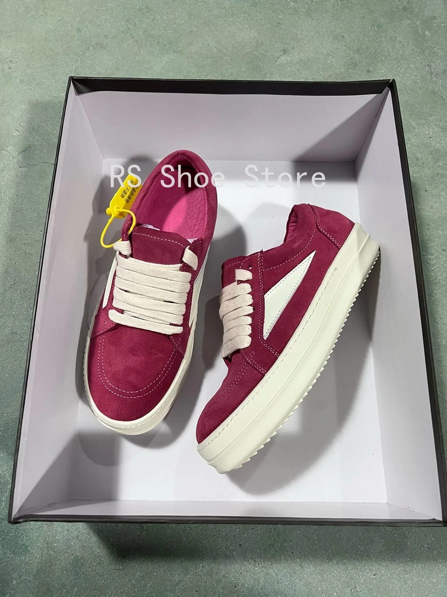 

Ro Classic Designer Men Sneaker Low Top Women Rose Pink Suede Shoes Leather Casual Shoe Lace Up Retro Flat Canvas Sneakers