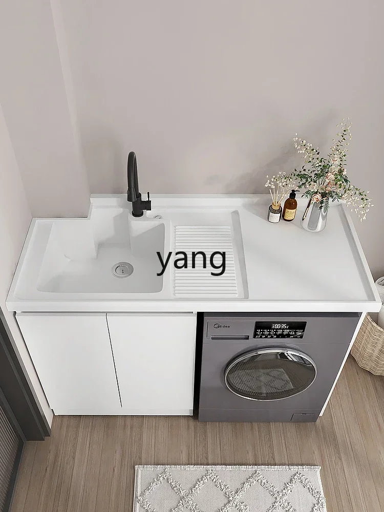 LH Thickened Honeycomb Aluminum Washing Machine Cabinet Quartz Stone with Washboard Pool Balcony Combination