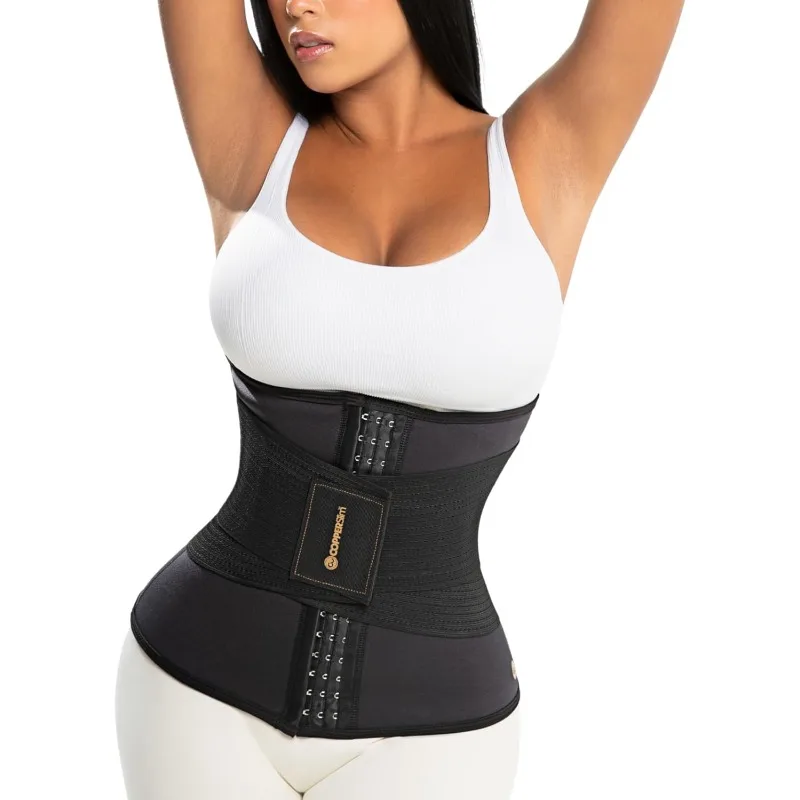 

COPPER SLIM Women’s Hourglass Body Sculpting Kit - Waist Cincher &Waist Trainer with Sweat Fabric for Full-Body Slimming,X-Small