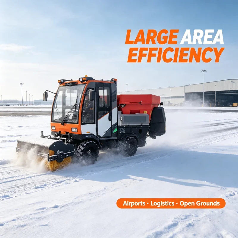 Ride On Snow Plow For Driveways And Industrial Sites With Efficient Snow Blower And Comfortable Operator Seat Factory Supply