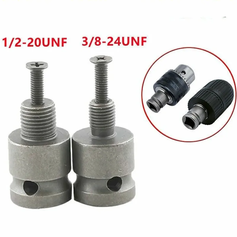 Drill Chuck Adaptor 3/8 1/2 20UNF M10 Thread Adapter Angle Grinder Electric Impact Wrench Conversion Head Screw Driver Tool