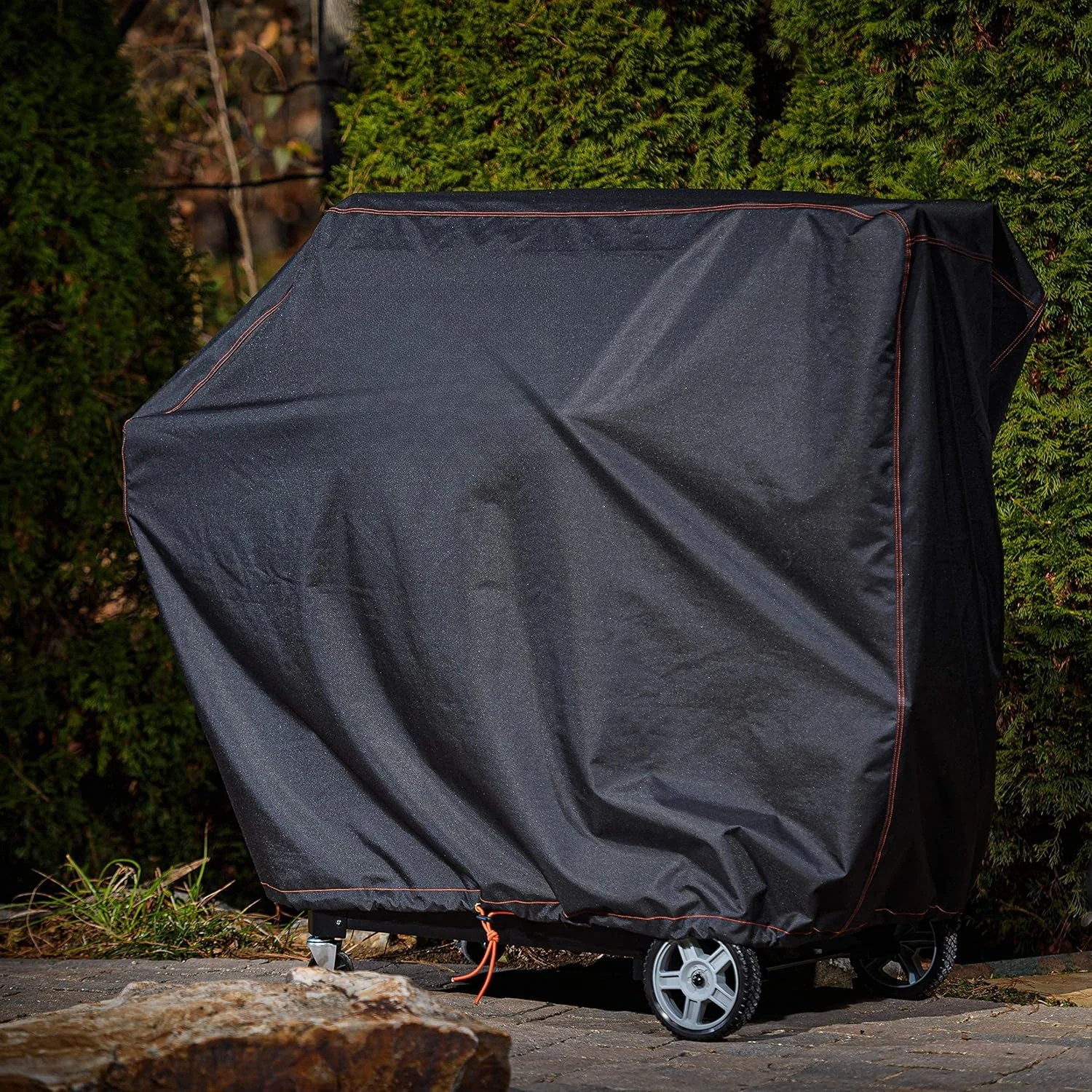 

Digital Charcoal Grill and Smoker Durable Grill Cover with PVC Liner, Double-Stitching and Adjustable Drawstring in Black,Hot