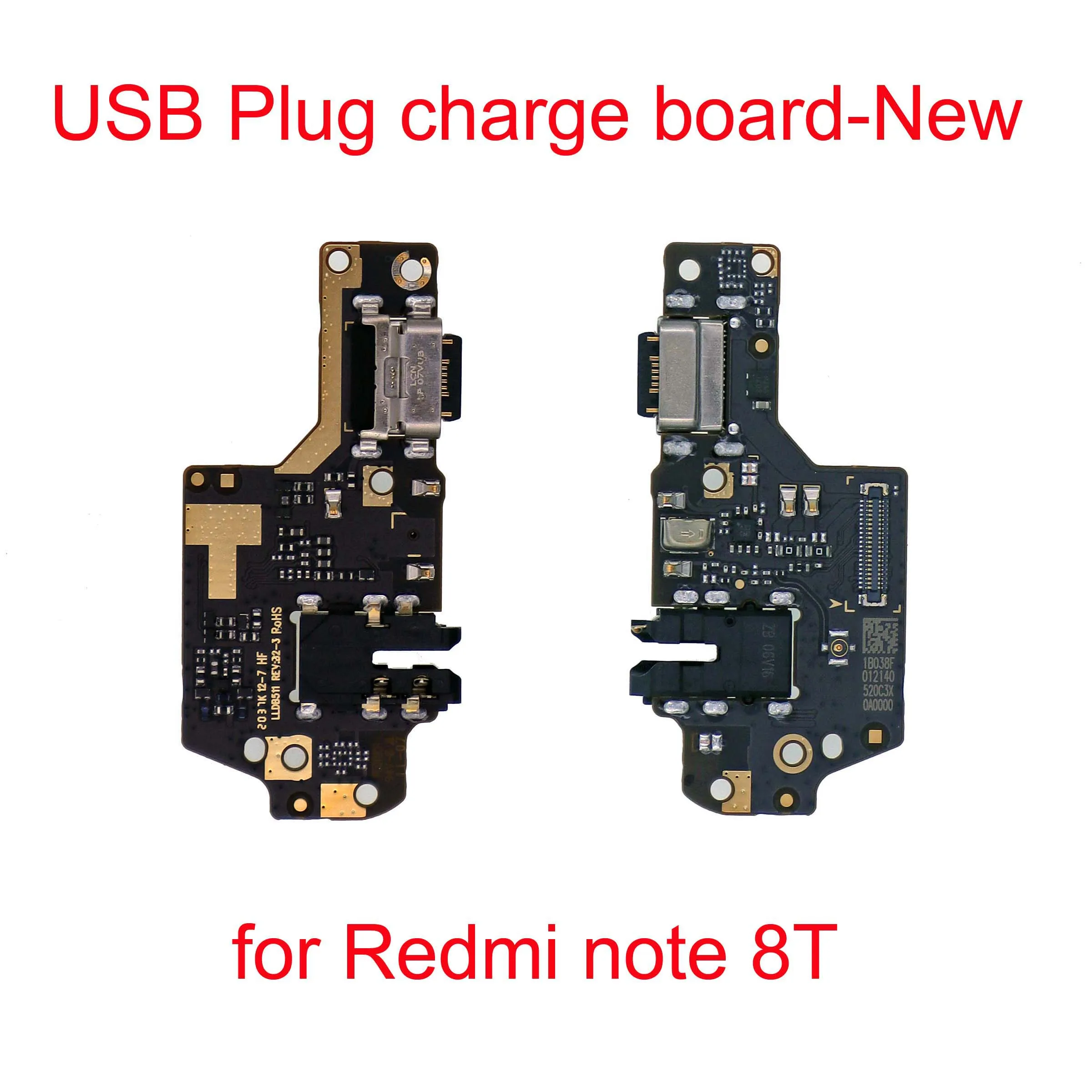 Charge Board for Redmi Note 8T,Charge port with microphone + Headphone Jack, USB plug replacement parts support fast charge,New