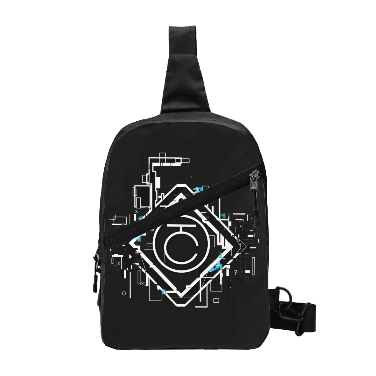 

Tokyo Explorer Techwear Sling Chest Crossbody Bag Men Cool Future Tech Street Wear Graphic Shoulder Backpack for Travel Cycling