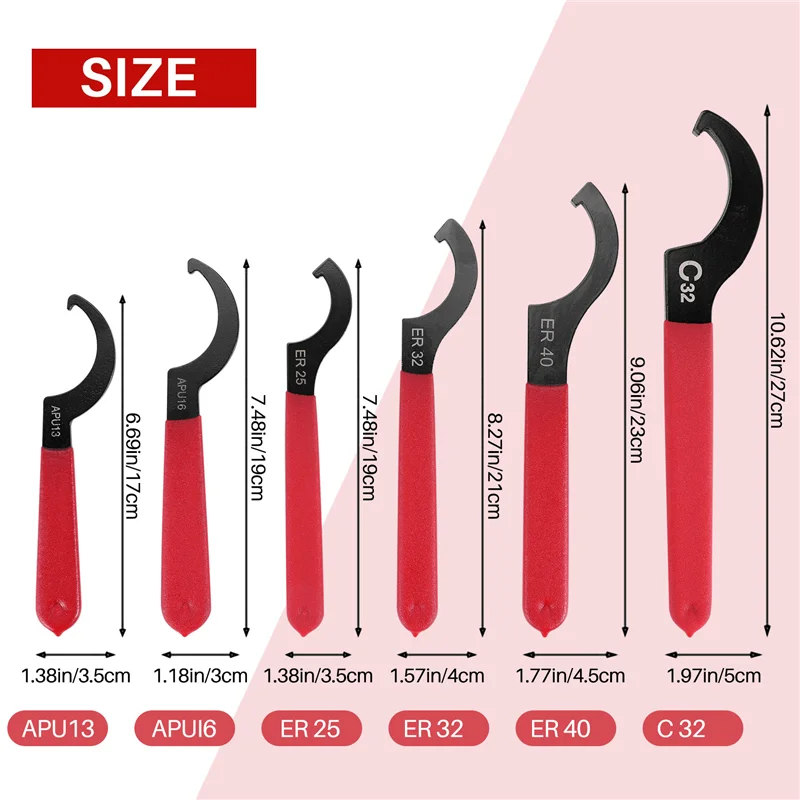 Trending Now 6 Pieces Spanner Wrench Set Adjustable Coilover Wrench Spanners Hook Wrenches Tools Coilover Wrench Steel Spanner