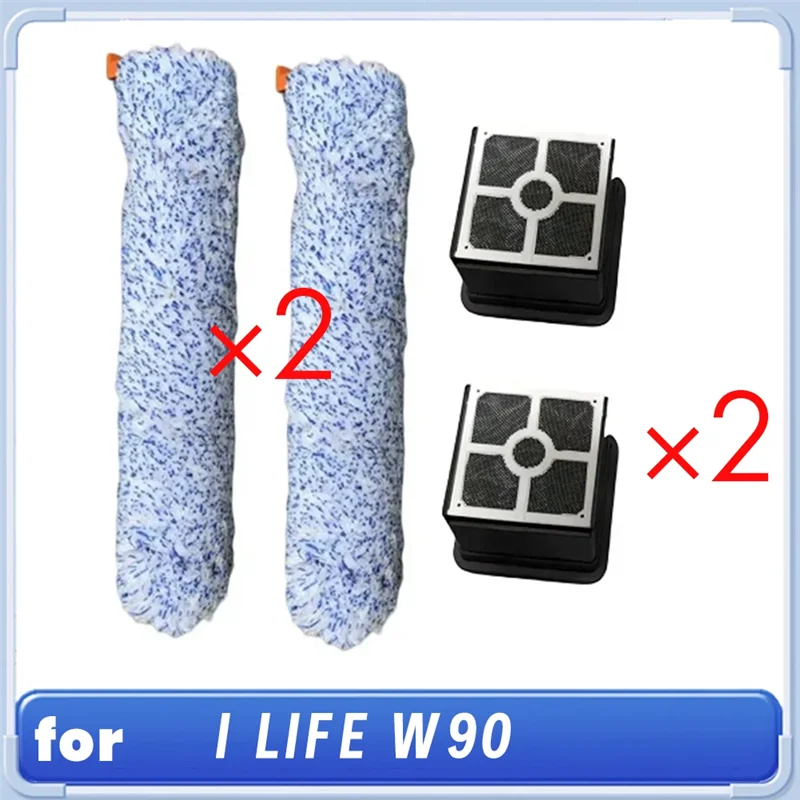 

AT02-2Роликовая щетка и 2 фильтра для I LIFE W90, беспроводная беспроводная химчистка, умный подметальный робот-пылесос, аксессуар
