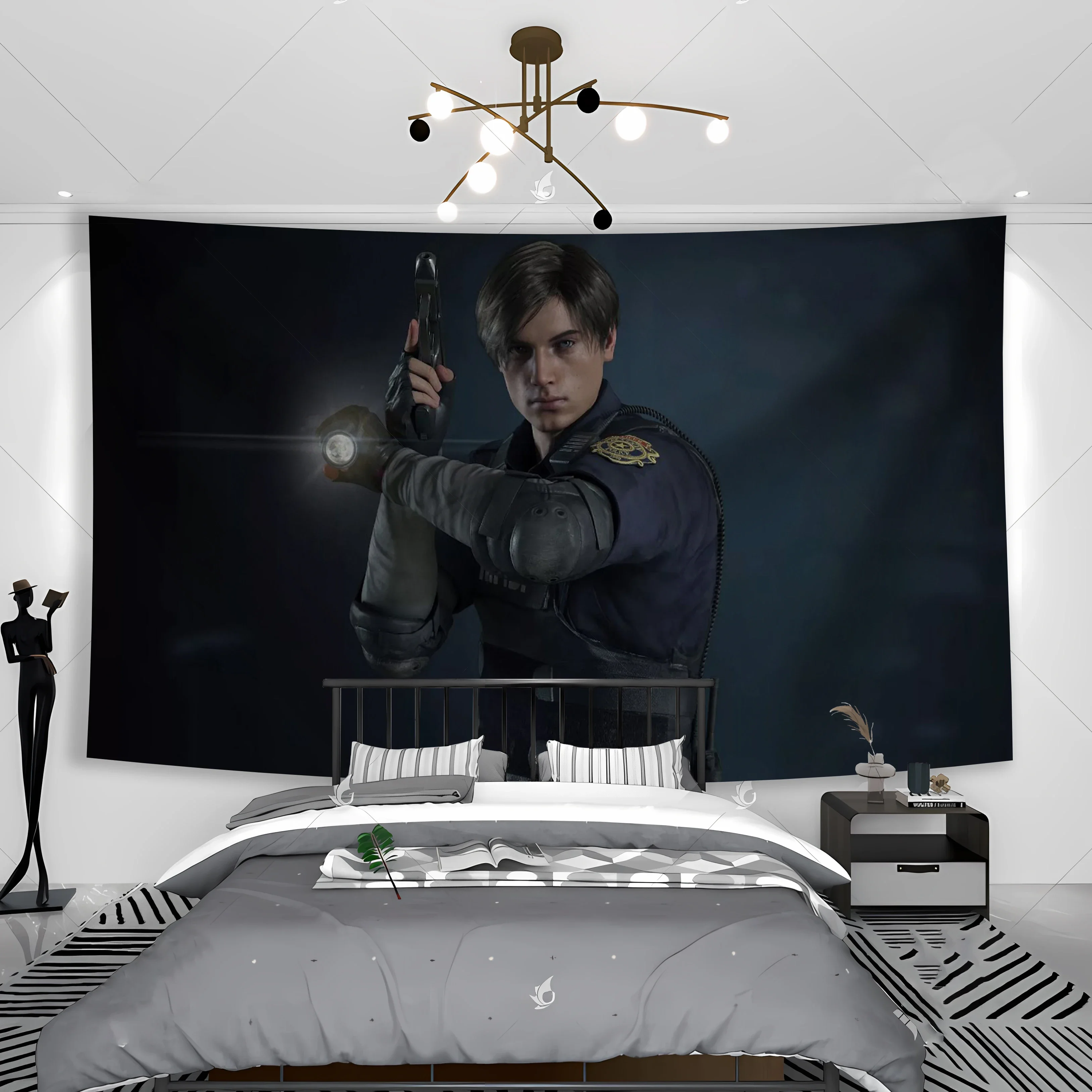 90x150cm Leon Kennedy Tapestry Things To The Room Organization and Decoration Decoration for Room College Dorm Bohemian Decor