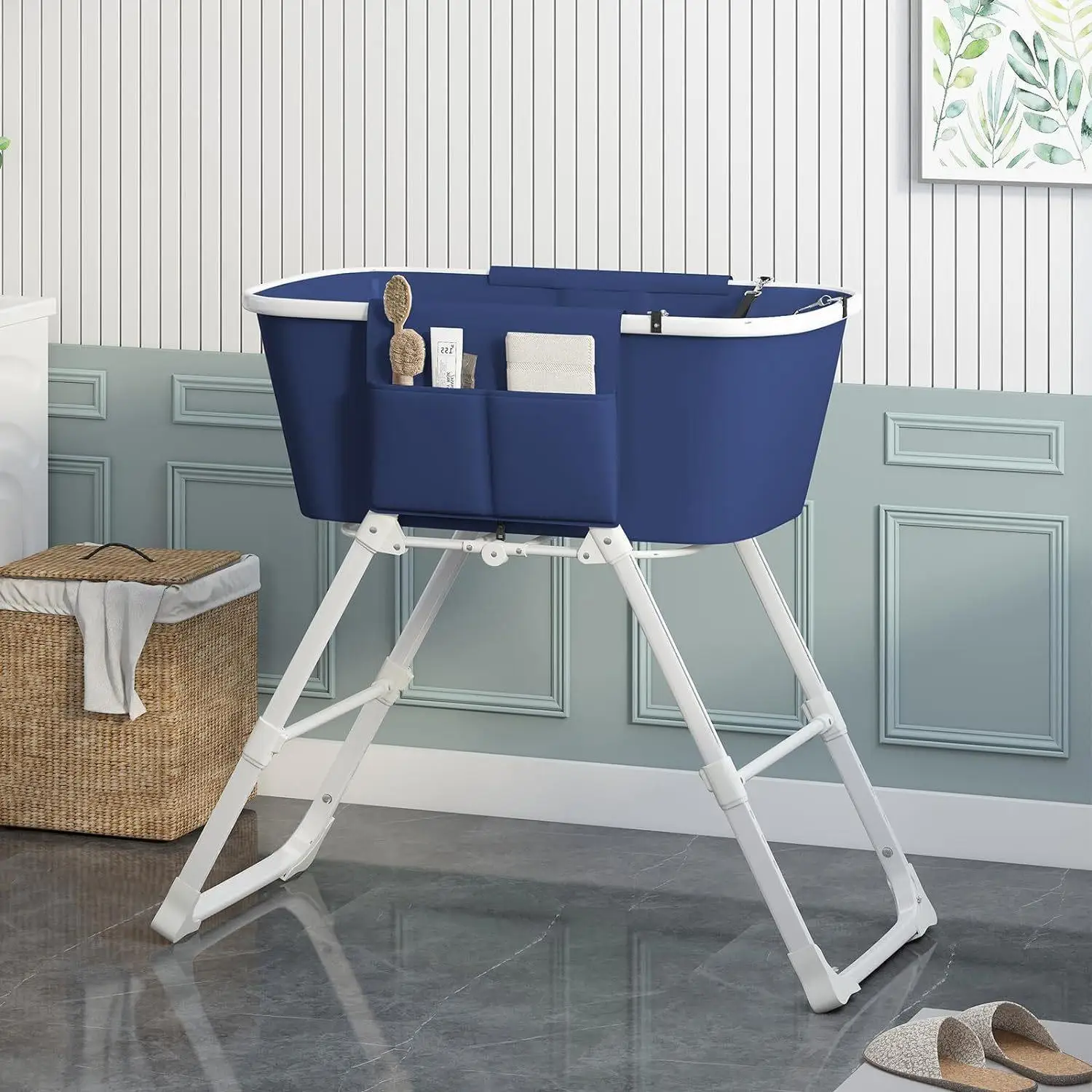 New Arrival Foldable Elevated Dog Bath Tub + Pet Grooming Stand + Easy Storage + Home or Mobile Use