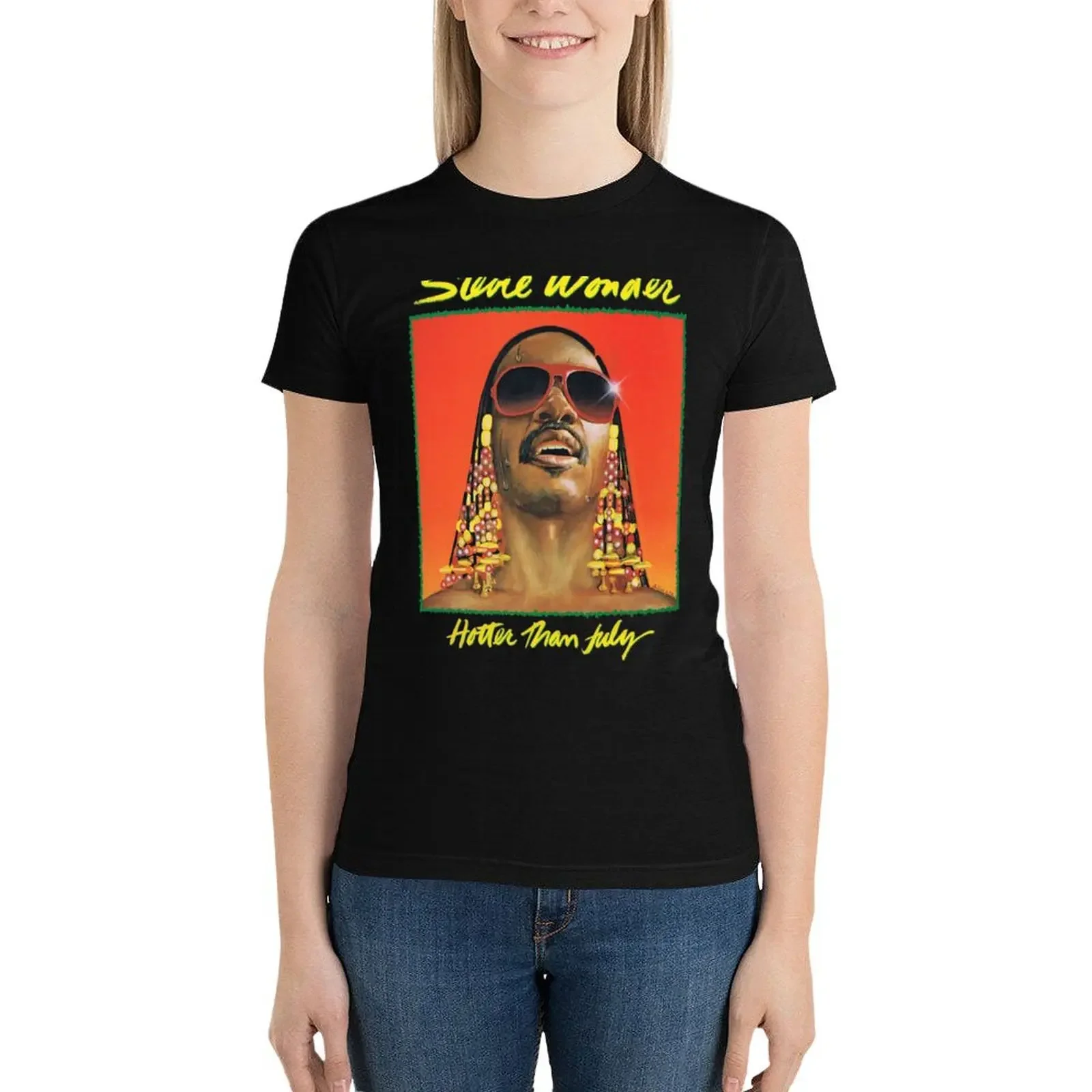 Stevie Wonder T-Shirt aesthetic clothes anime clothes Blouse graphics Women's t-shirt