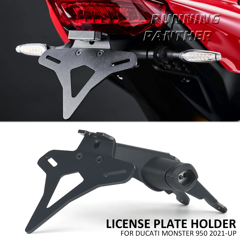 

Motorcycle Rear Short Tail Stock License Plate Holder Tailstock Bracket Kit For Ducati Monster 950 Monster950 2021-up 2022 2023