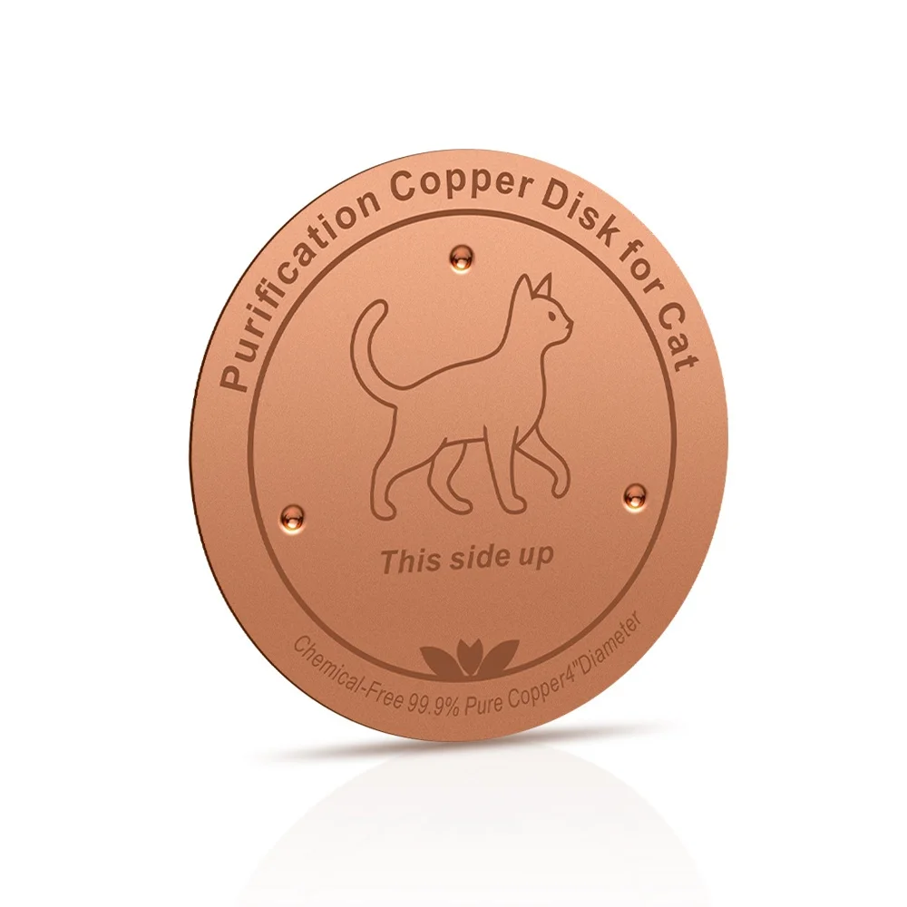 Copper pet water dish with a three-point support design, made of 99.9% pure copper. Suitable for various pets such as dogs, cats view 6