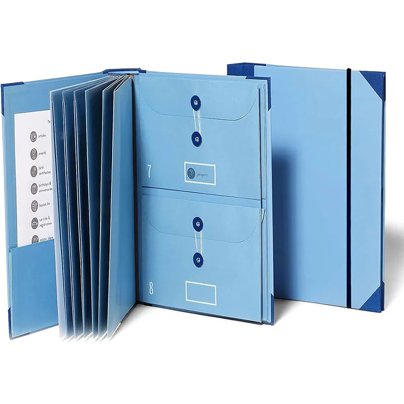 Imagem -02 - Folio Folders With Pockets Important Document Organizer in Case i go Missing Binder File Organizer For Office And School