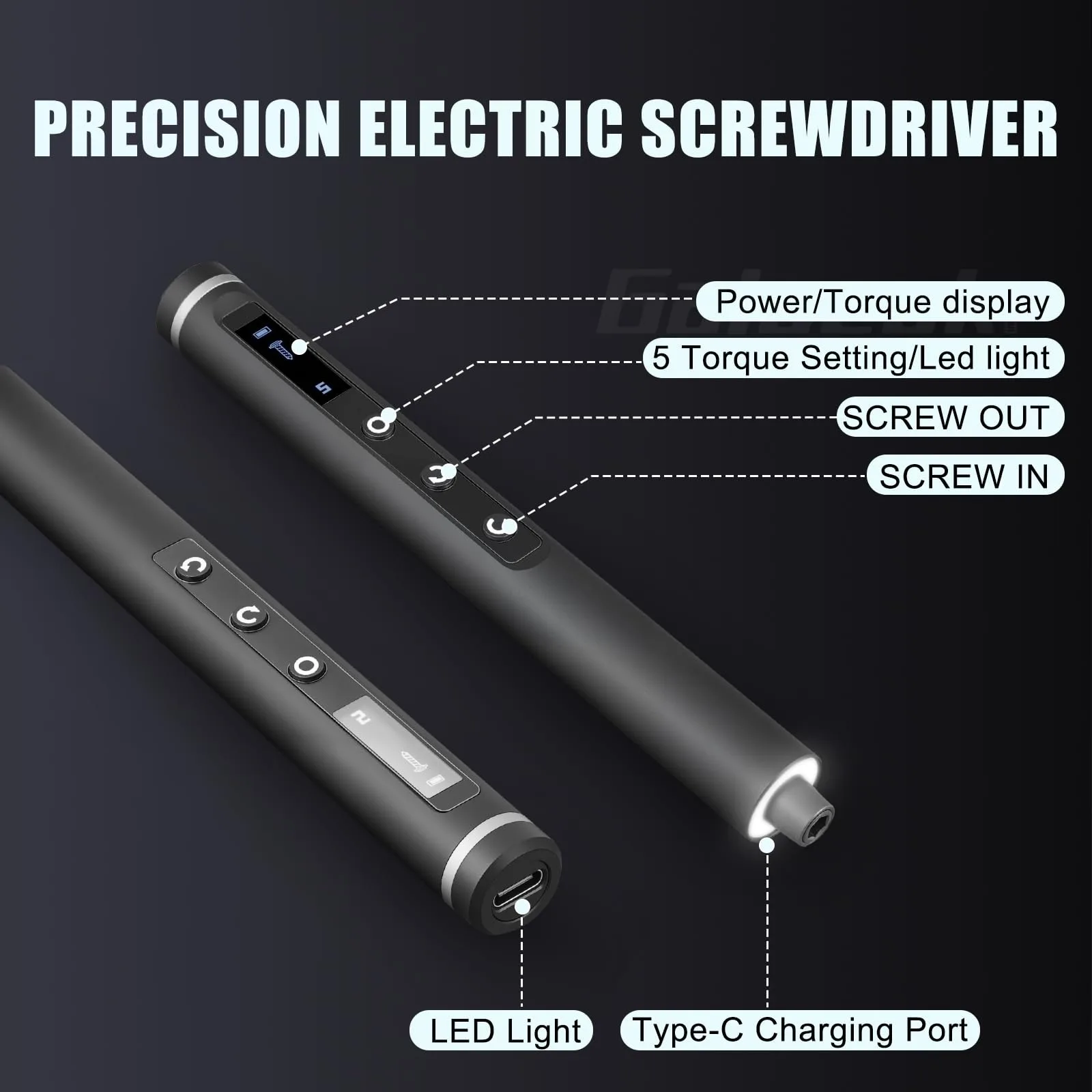 49 in 1 Electric Screwdriver Set 5 Torque Settings Precision Power Tool Magnetic Screw Driver Bits for iPhone Glasses Watch PC