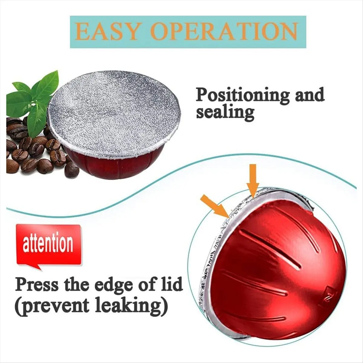 A56K Aluminum Foil Lids for Vertuo Reusable Pods: 100 PCS Foil Seal Cover for Refill Espresso Coffee Pods