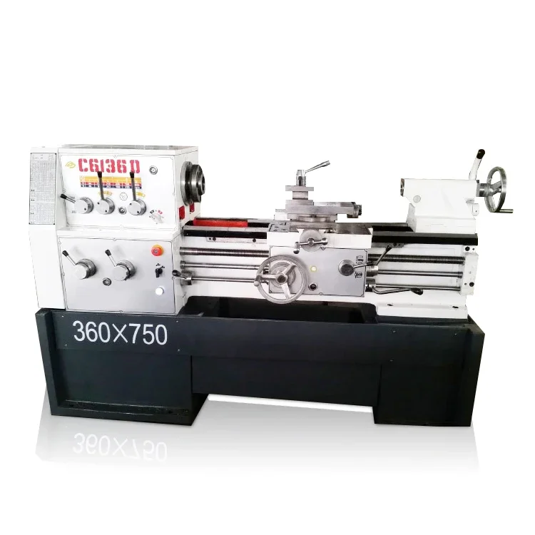 Horizontal Metal Lathe Machine High Speed Precision Mechanical Metal for Steel Flat Bed CNC Lathe 3 Jaw Chuck manual lathe