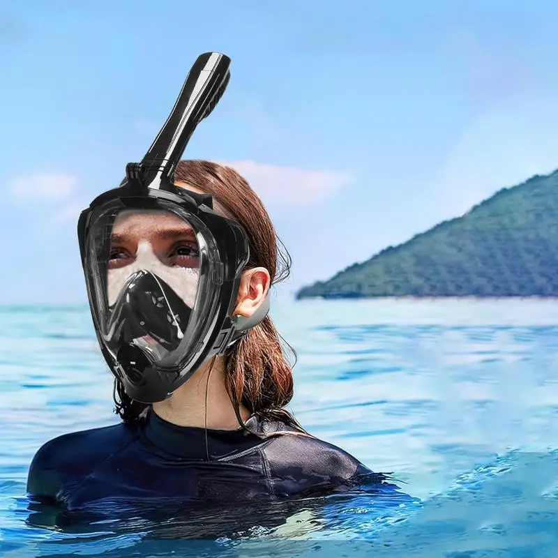 Snorkeling Diving Mask Underwater Scuba Anti-Leakage Full Face Snorkel Mask Anti Fog Goggles For Kids Adult Swimming Equipment