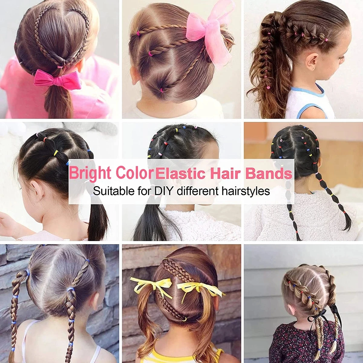 Children Hair Accessories Set Girls Colorful Elastic Hair Bands Baby Cute Headband Kids Hairpins Ponytail Holder Scrunchies Gift