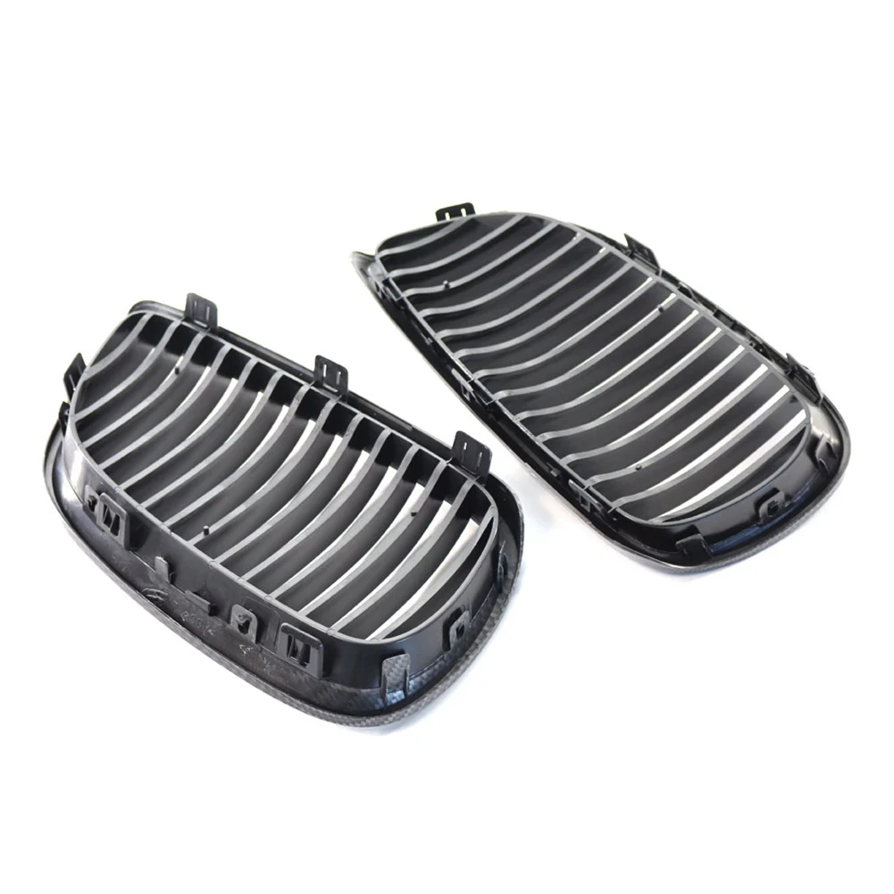 

2Pcs Car Racing Grills Replacement For BMW E92 E93 3-Series 2DR LCI 2006 2007 2008 2009 Carbon Fiber ABS Front Kidney Grille