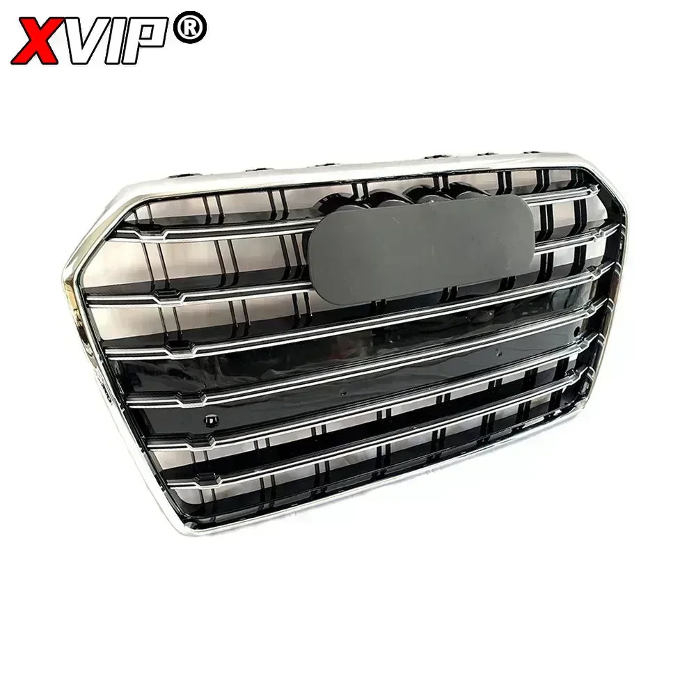 XVIP كروم S6 نمط شبكات السباق الأمامية لامعة سوداء العسل RS6 نمط الوفير مصبغة شواء لأودي A6 S6 C7 16-18 تجميل