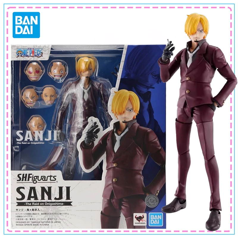 

Bandai SHF One Piece Sanji The Raid on Onigashima Joints Movable Action Figure Genuine Model Kit Collection Model Toys Gifts