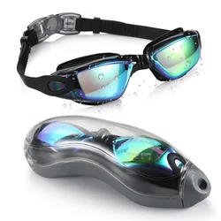 Professionelle Schwimmbrille für Herren und Damen, wasserdicht, beschlagfrei, UV-Schutz, Pool-Schwimmbrille für Erwachsene, Wasserbrille, verstellbar