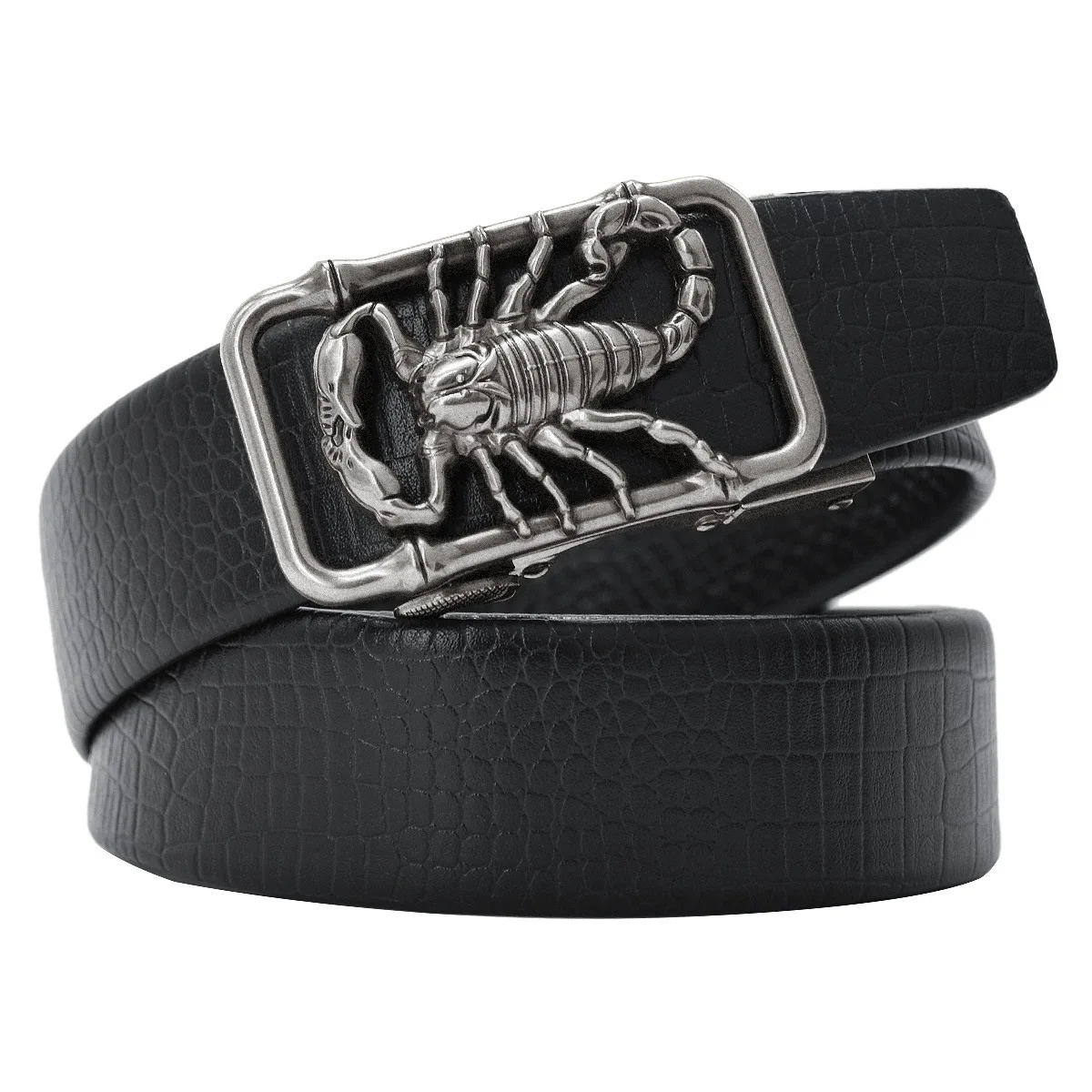 Men Plus Large Size 130 140 150 160 170cm Scorpion 3D Buckle Belts Leather Automatic Buckle Punk Belt Designer Belt Animal 2023