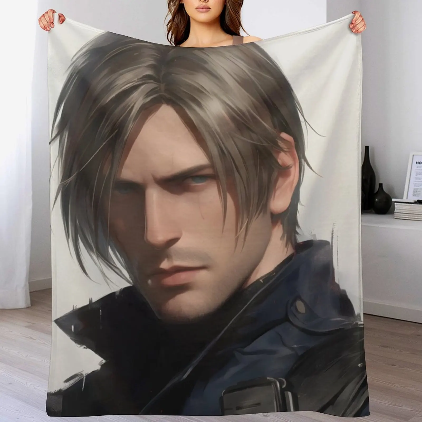 

Leon Kennedy - 10 Throw Blanket Compact Warm Blanket for Car Road Trip
