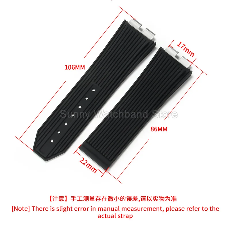 Special Interface Watch Accessories for Hublot Yubo BIG BANG 411.NX.1170.RX 401 415 414 Quick-release Groove Design Watchband