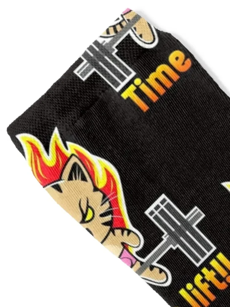 Weightlifting funny cat Socks Lots hiphop Male Socks Women's