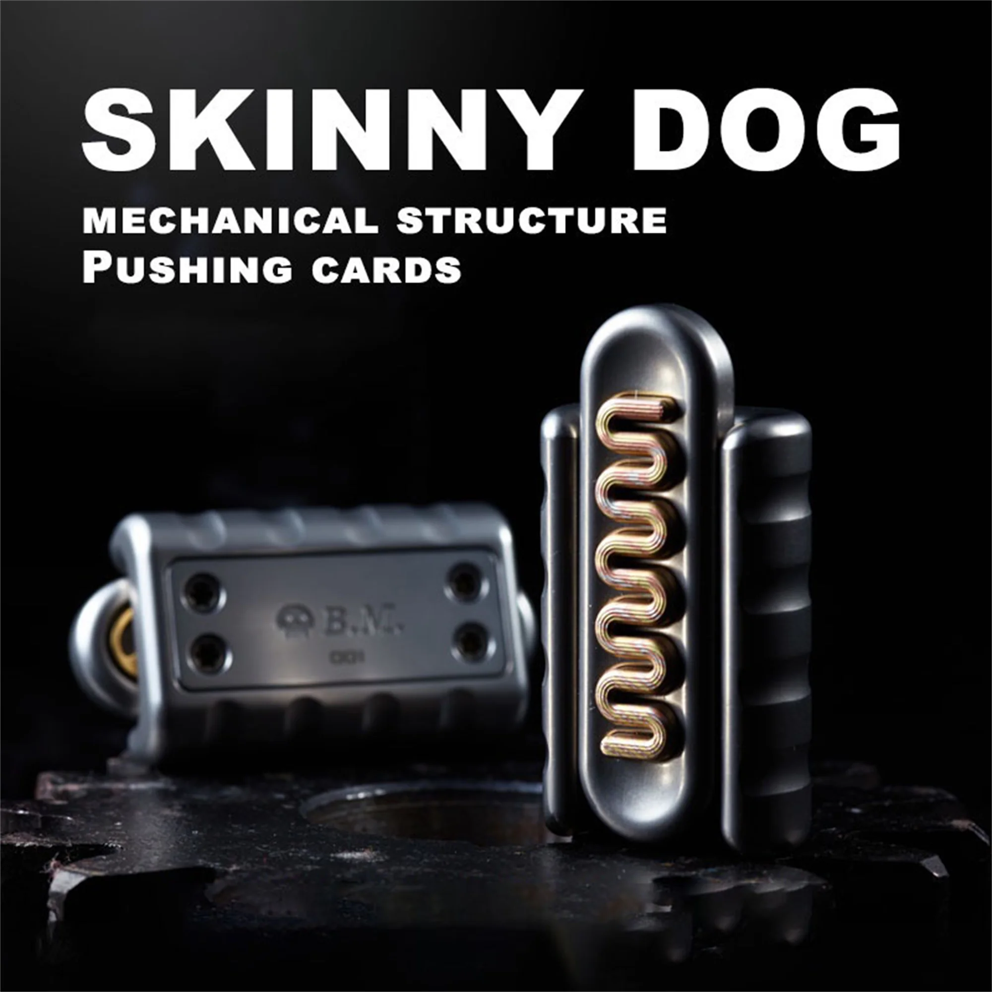 

BM Skinny Dog Mechanical Structure Fidget Slider EDC Titanium Fidget Spinner Decompression Toys Fingertip Gyro