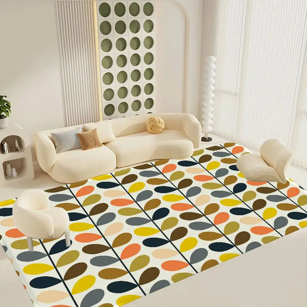 Orla Kiely Leaf Flower Cartoon Room Mats Retro Multiple Choice Living Room Kitchen Rug Non-Slip Welcome Rug