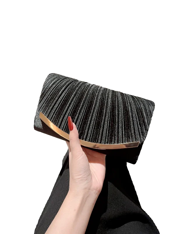 

Ele Diamond Embedded Chain Crossbody Handbag Versatile Par Bag Sli Folded Design Ladies Clutch Bag for Daily Use