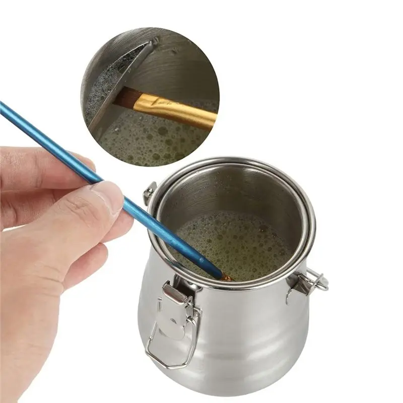 Oil Paint Brush Washer With Leak-Proof Stainless Steel Container-Portable Design Includes Lid& Filter Screen
