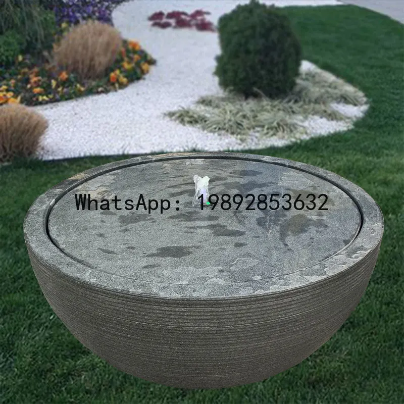 تشيكوسلوفاكيا النمط الياباني المشهد تدفق المياه حجر السلطانية فيلا فناء نافورة حجر النحت حديقة حوض حوض خزان الأسماك