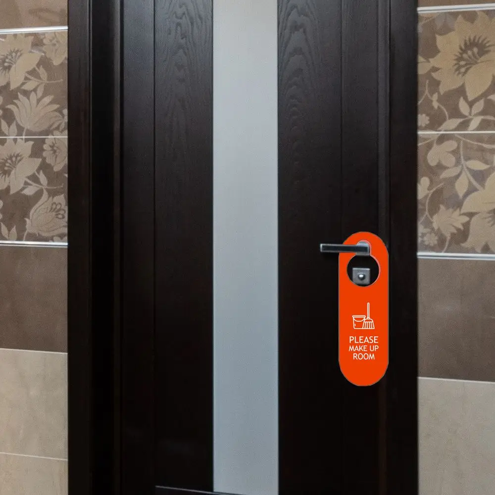 Shop Tips Tag Hotel Bulletin Board Double-sided Door Hanger Tags Cleaning Label Do Not Disturb Signs Door Knobs Hanger Pendant
