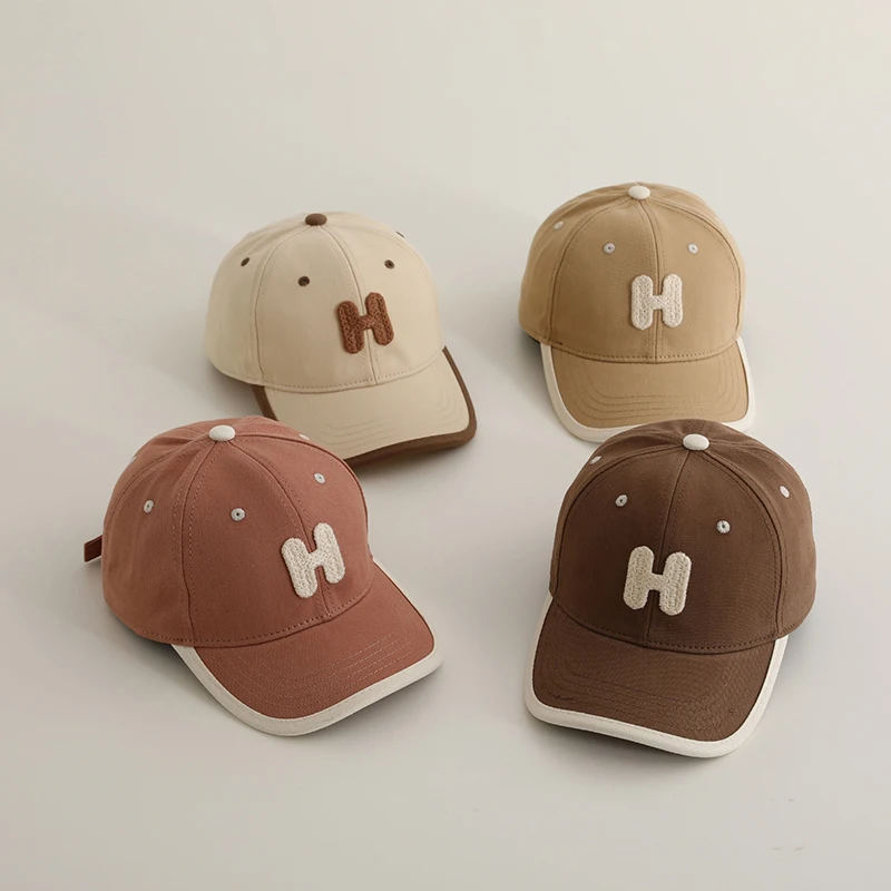 

Embroidered Letter Baby Baseball Cap Korean Hip Hop Snapback Hat for Toddler Boy Girl Summer Adjustable Kids Sun Visor Hats