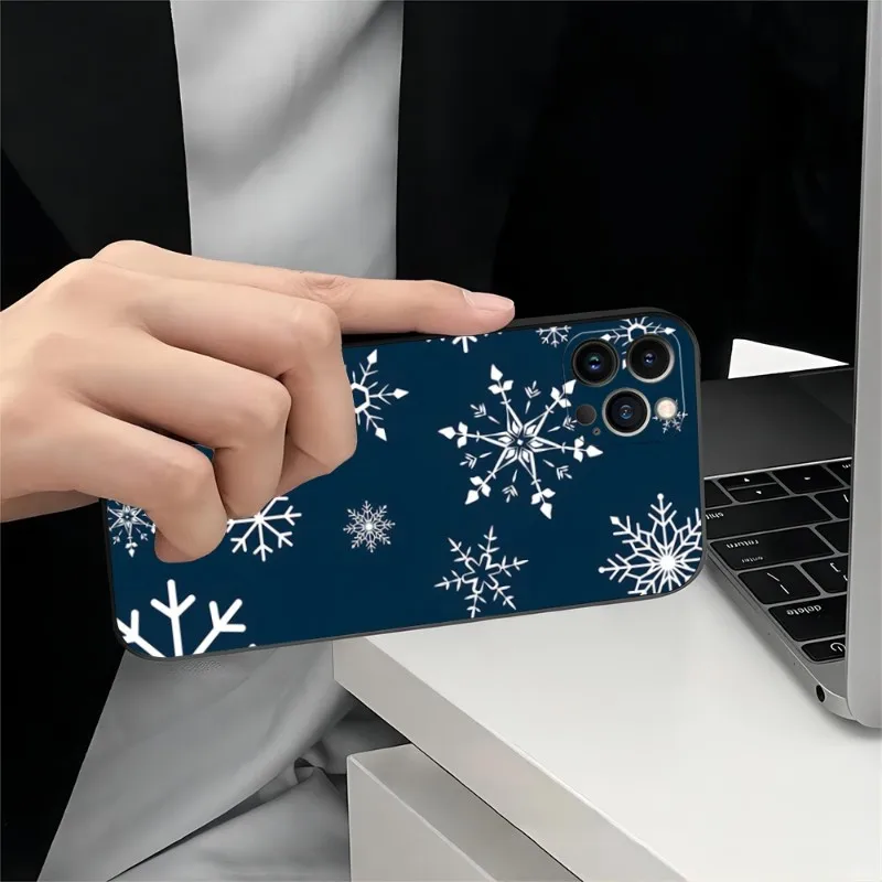 Christmas Snowflake Phone Case 2023 For IPhone 15 14 11 12 Pro 8 7 Plus X 13 Pro MAX SE2020 XS 13 Shell Covers