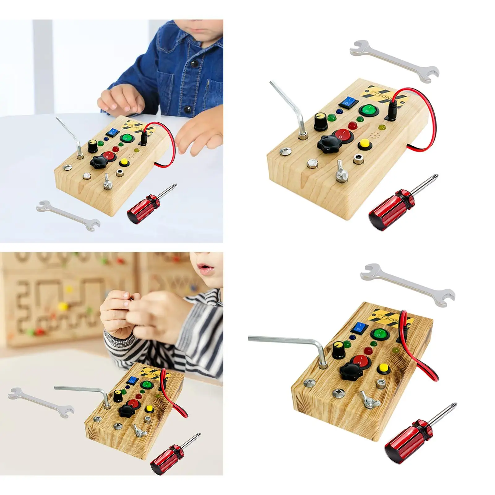 Montessori Busy Board for Children, Development Sensory Toys, Travel Toy, Learning Skill Toy para meninos e meninas, melhores presentes para crianças, idade 3 +