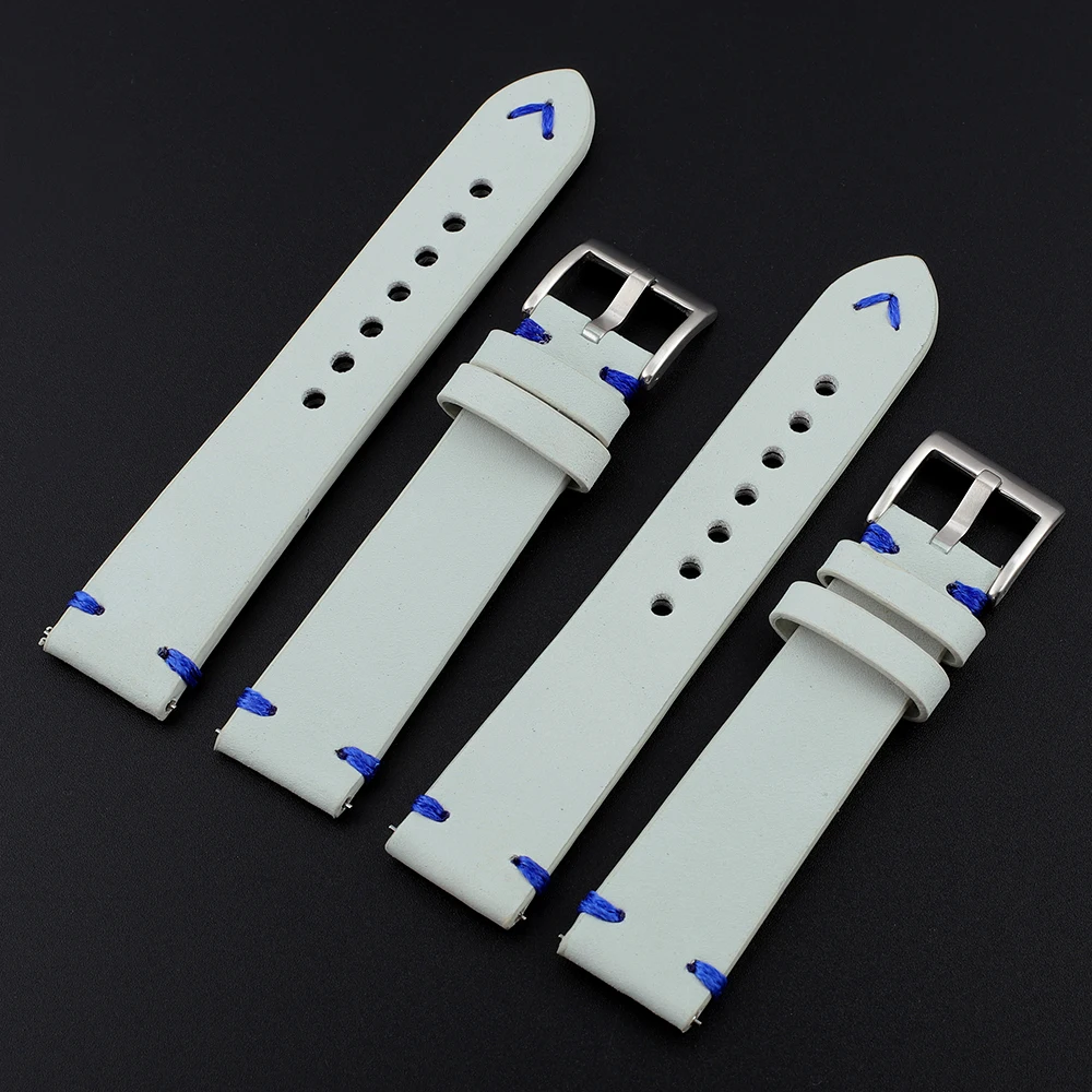 Onthelevel 20mm Vintage Watch Strap Cream Watchband Replacement Quick Release Strap Sport Bracelet Watch Accessories